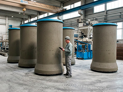 Produktion von Betonrohren