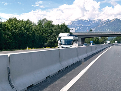 Leitwände aus Beton