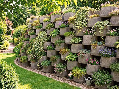 Gartengestaltung mit Betonsteinen