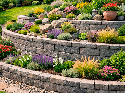 Gartengestaltung mit Betonsteinen