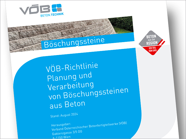 Neue VÖB-Richtlinie: Böschungssteine aus Beton richtig planen und verarbeiten